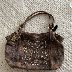 Leather, distressed tote bag - Frye